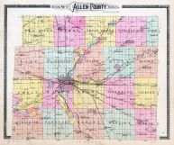 Allen County Outline Map, Allen County 1898